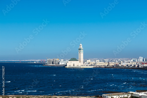 View of the Hassan II Mosque. Casablanca, Morocco.