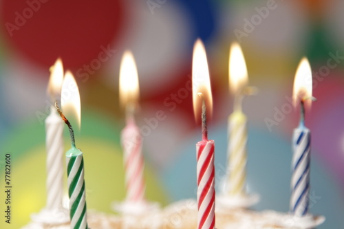 Bild auf Leinwand Happy Birthday -  Flammen
