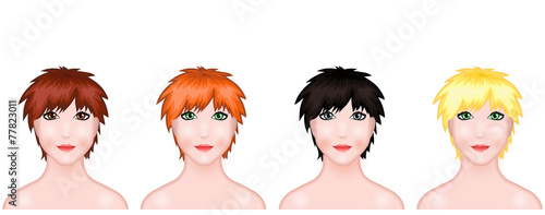beautiful girls with short hair