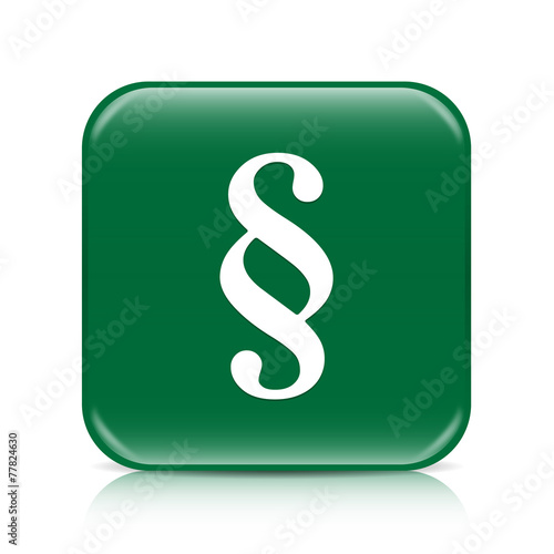 Green paragraph button icon with reflection