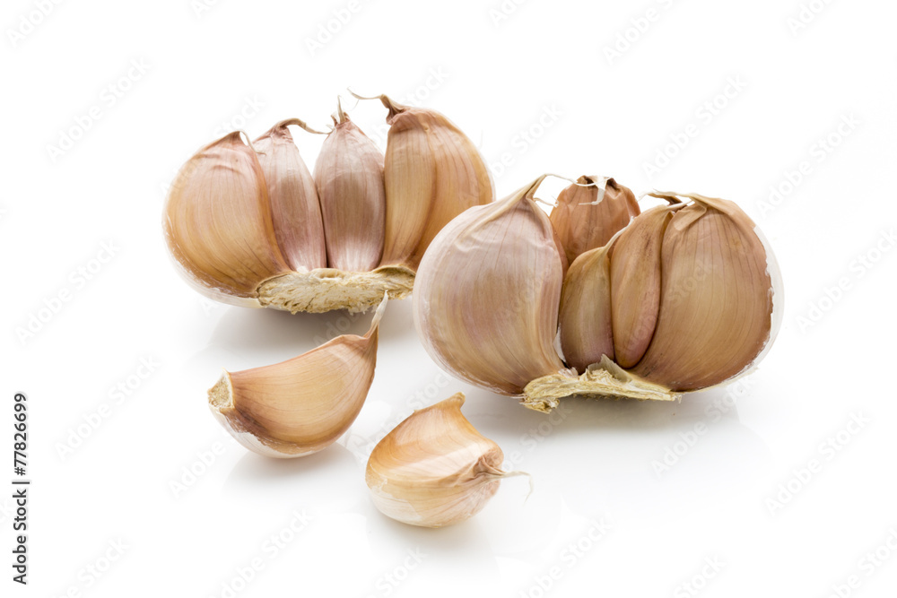 Garlic isolated on the white background. Garlic isolated on the white background.
