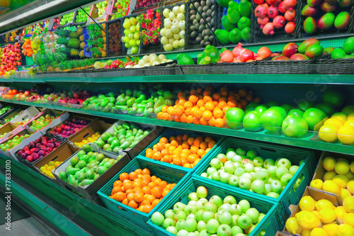 Fruits in supermarket