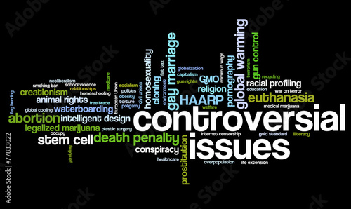 Words related to controversy and controversial issues