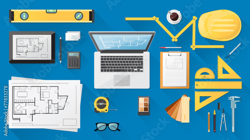 Construction engineer desk