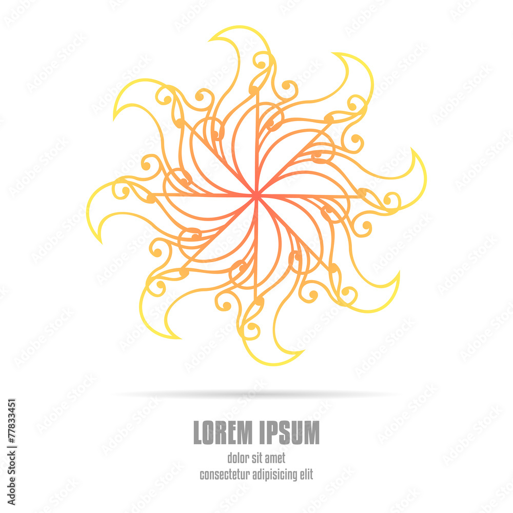 Abstract Sun Celtic Style Ornament
