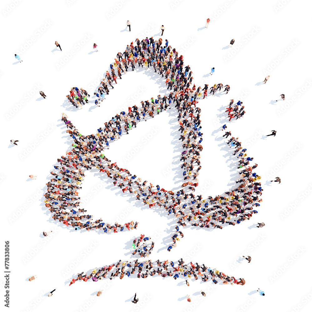 People in the form of an abstract symbol business. People in the form of an abstract symbol business.