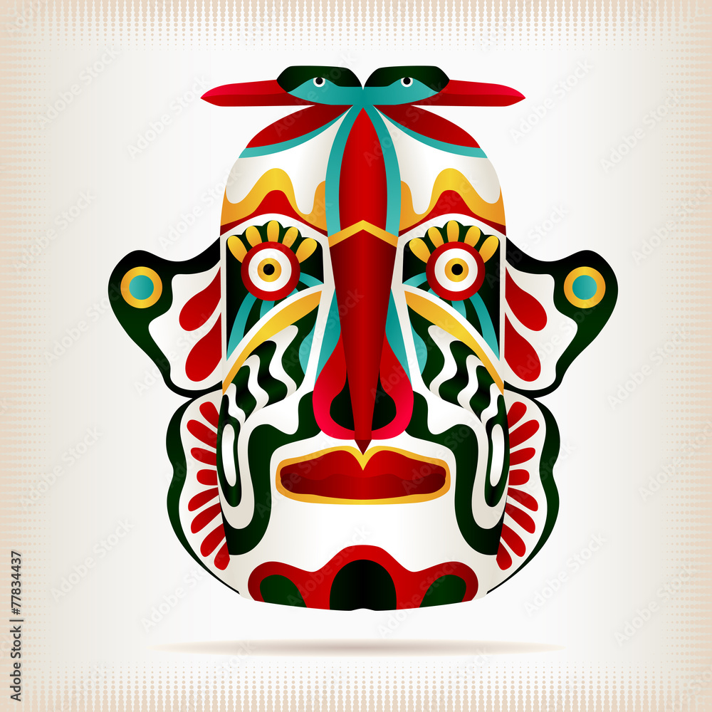 Obraz premium Native Indian American Style Mask