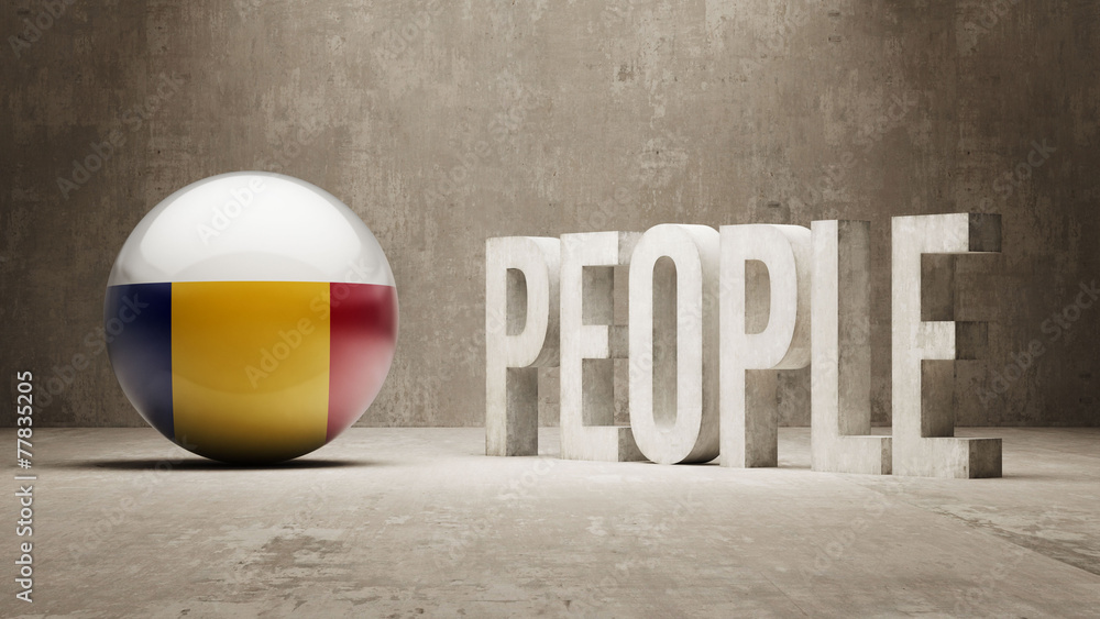 Naklejka premium Romania. People Concept.