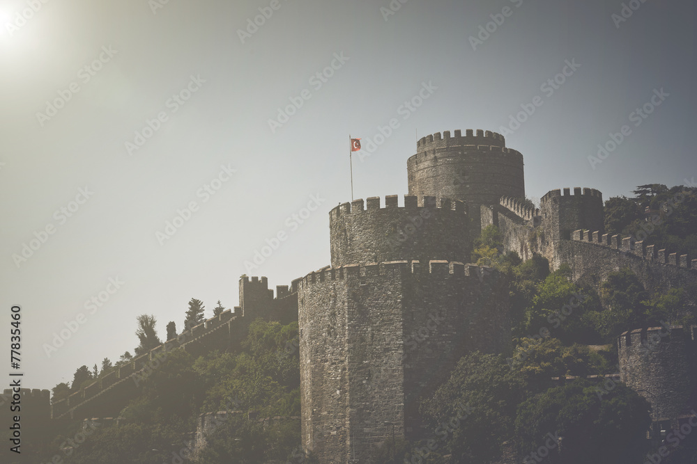 Rumelian Castle along the Bosphorus in Istanbul