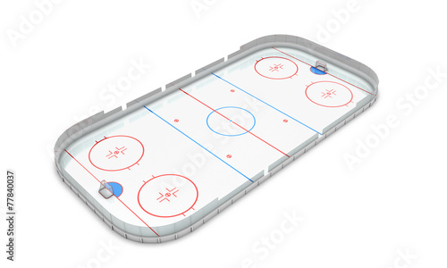 Ice hockey area perspective view