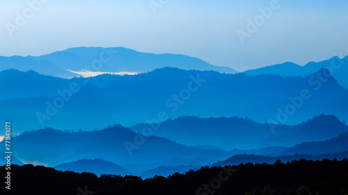 mountain leyer level in thailand photo
