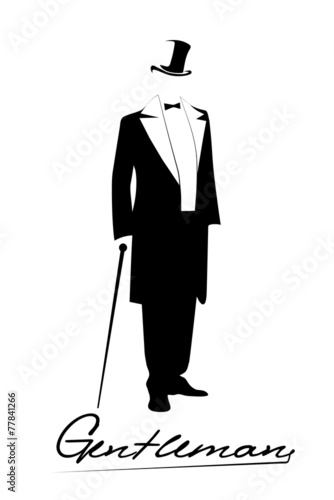silhouette of a gentleman in a tuxedo