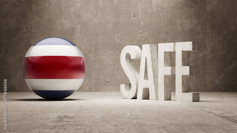 Naklejka premium Costa Rica. Safe Concept.