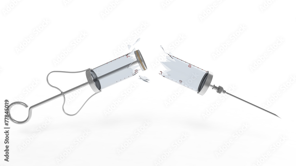Broken glass reusable syringes Stock Illustration Adobe Stock