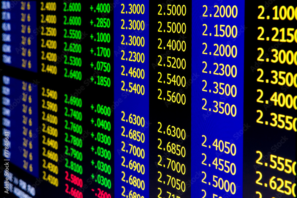 Obraz premium Economic financial data table, technical file with numbers