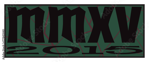2015 and MMXV Roman Numerals Logo