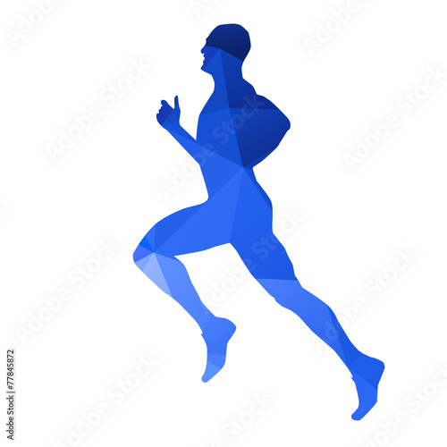 Abstract runner silhouette