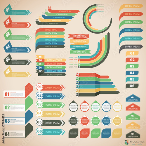 Set elements of infographics