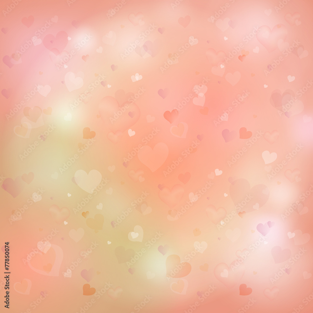 Abstract Glow Soft Hearts for Valentines Day Background Design. Abstract Glow Soft Hearts for Valentines Day Background Design.