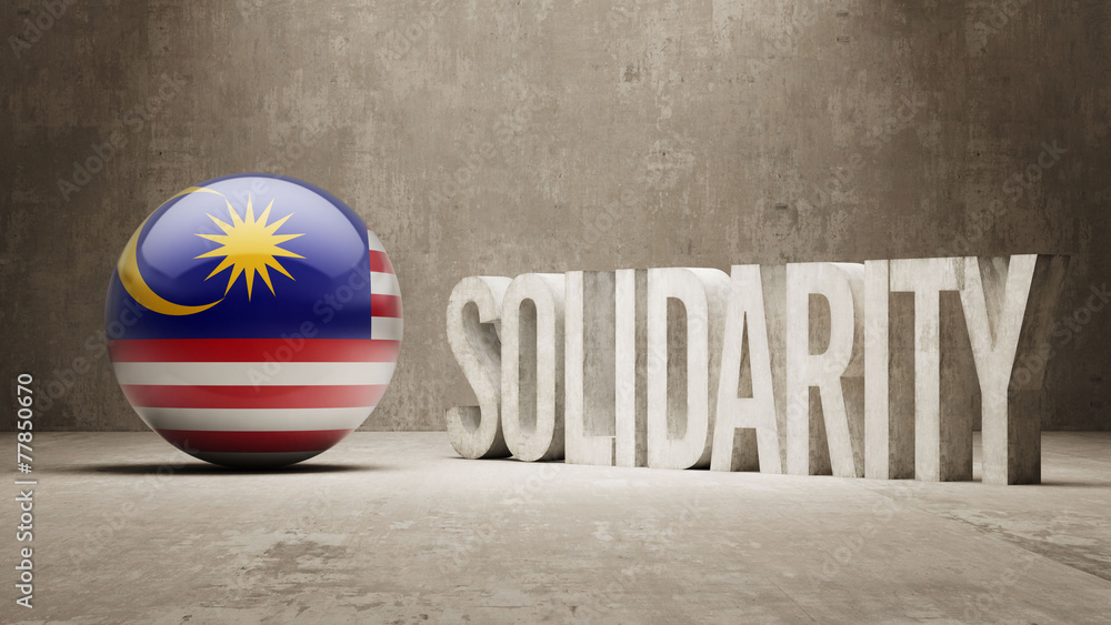 Naklejka premium Malaysia. Solidarity Concept.