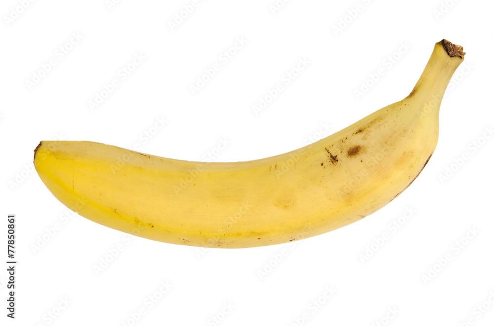 Single banana isolated on white Single banana isolated on white