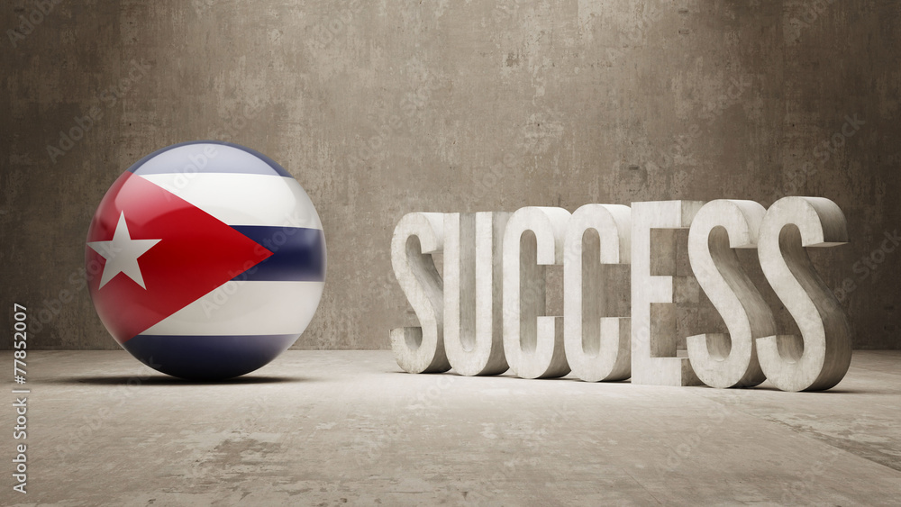 Naklejka premium Cuba. Success Concept.