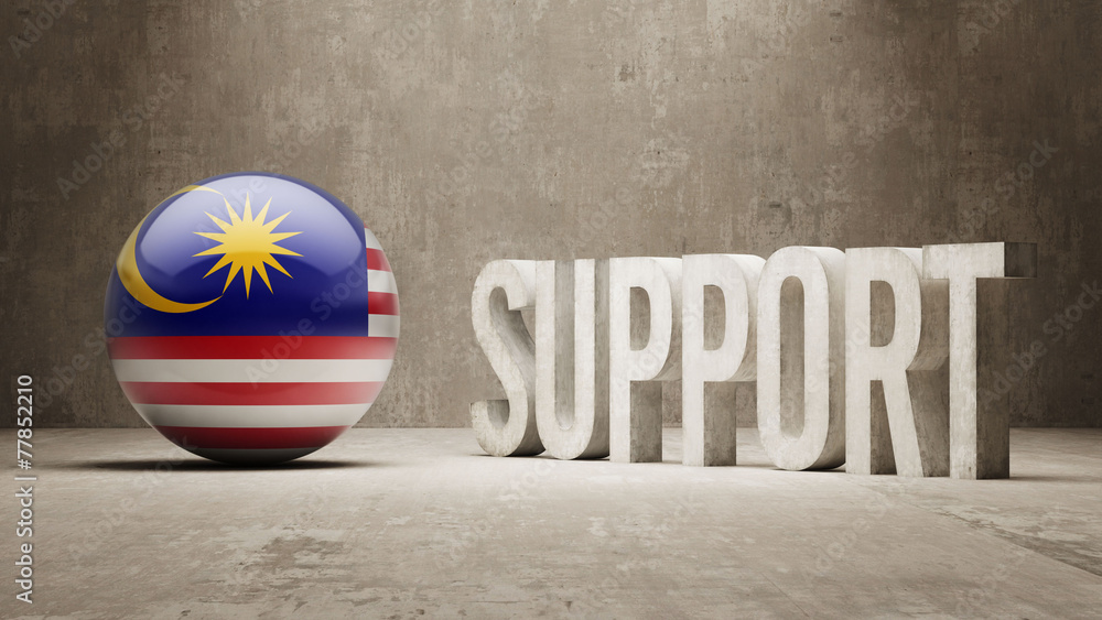 Naklejka premium Malaysia. Support Concept.