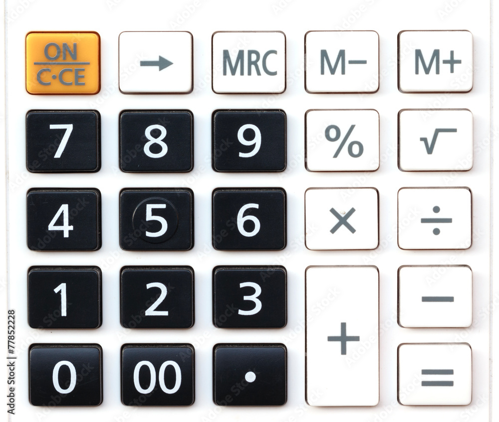 Calculator on white background Calculator on white background
