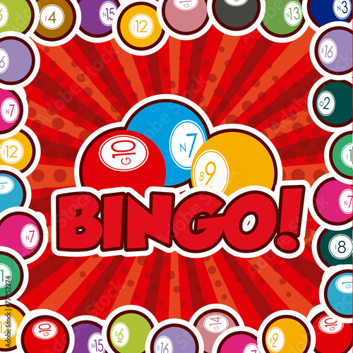 Bingo design, vector illustration.