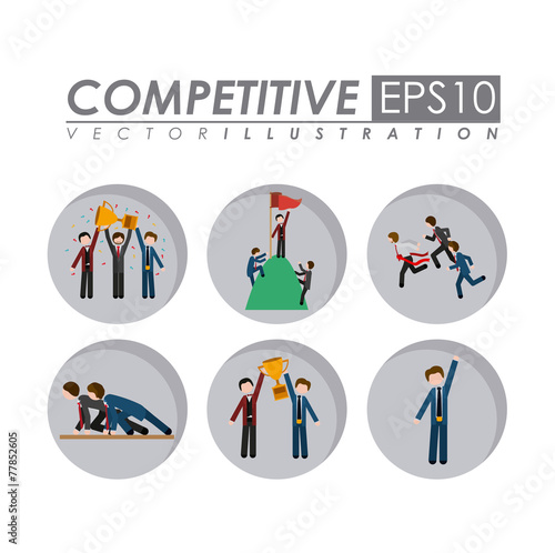 Competition design, vector illustration.