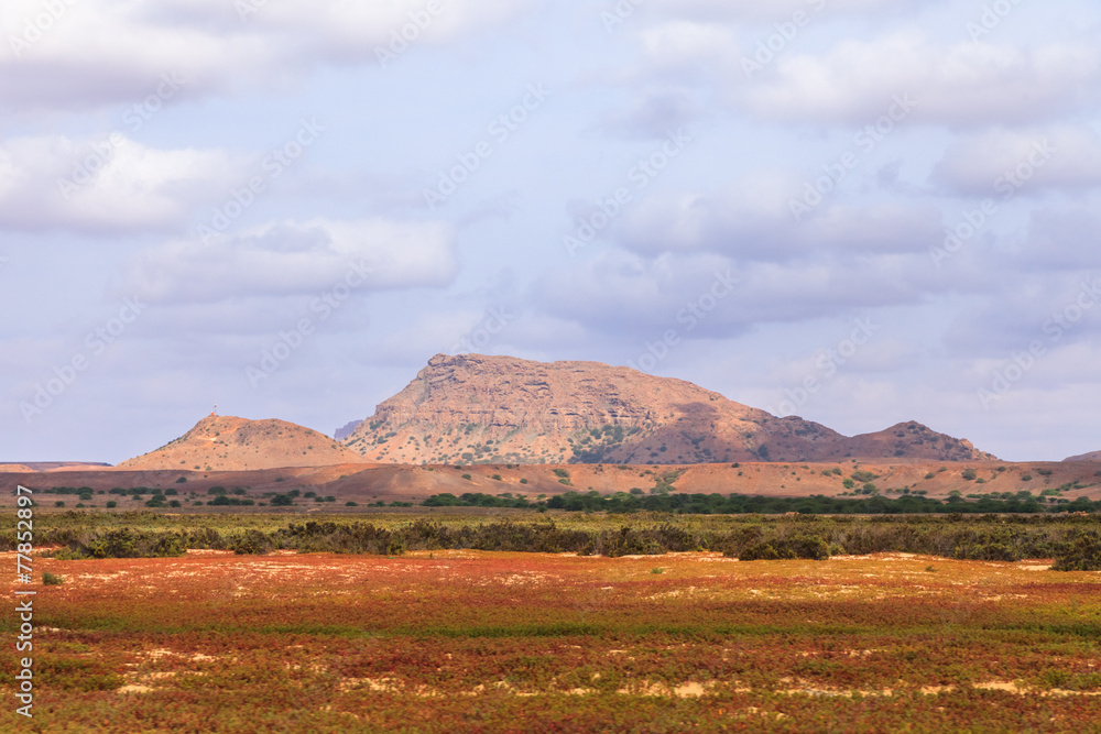 Mountains landscape in Boavista, Cape Verde