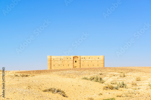 Landscape desert prospects the castle in Jordan