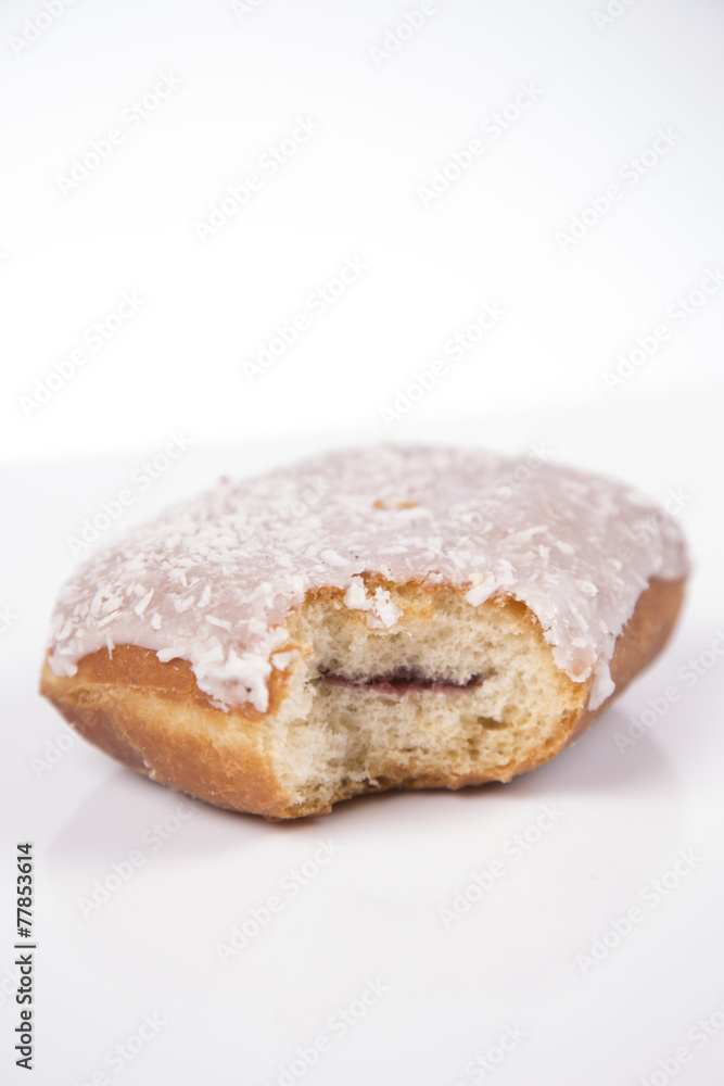 Fresh isolated donuts on white background