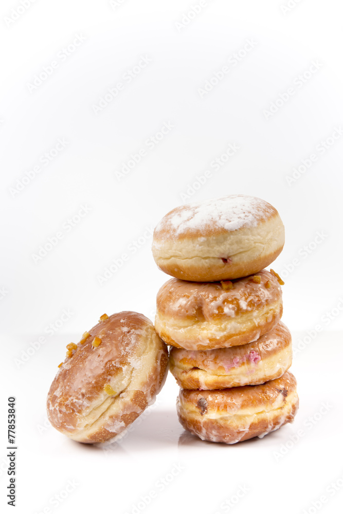 Jummy fresh isolated donuts on white background Jummy fresh isolated donuts on white background