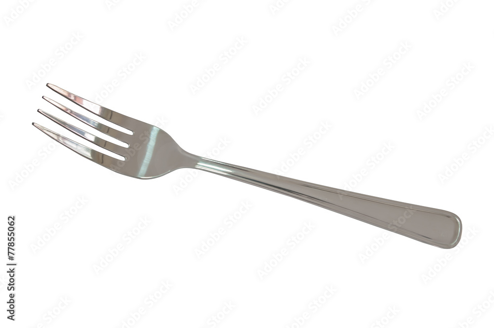 silver fork in white background silver fork in white background