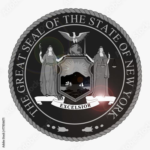 Monochrome New York State Seal