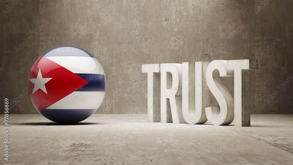 Naklejka premium Cuba. Trust Concept