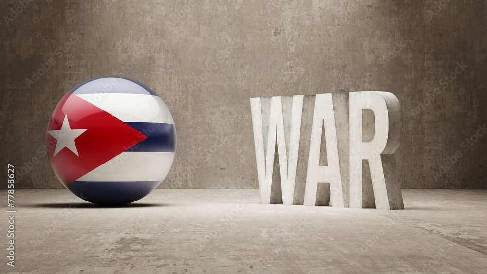 Naklejka premium Cuba. War Concept.