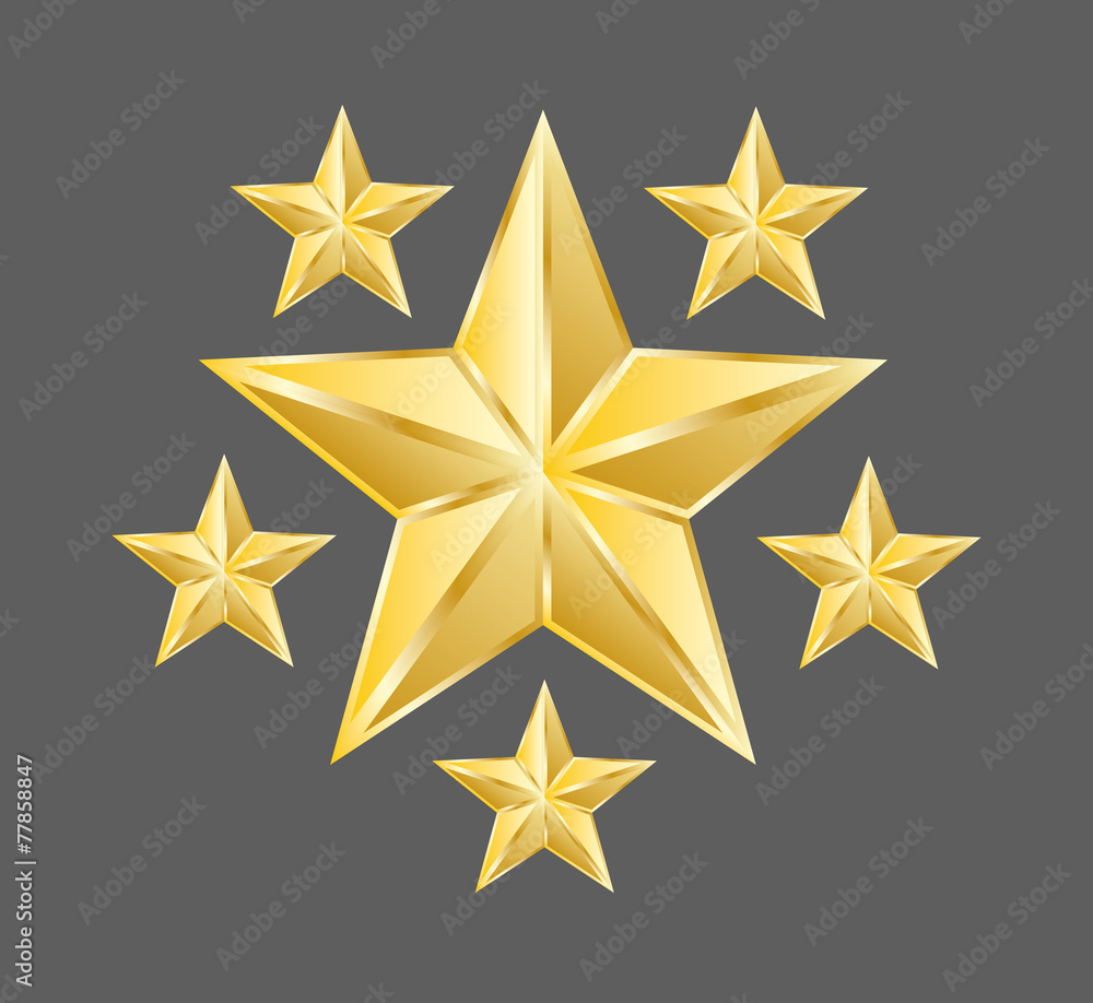 Obraz premium Gold stars vector, star vector