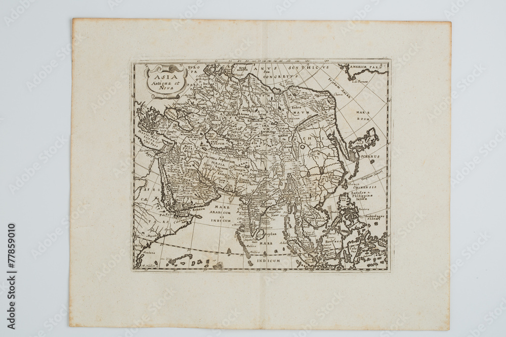 古地図　アジア図
