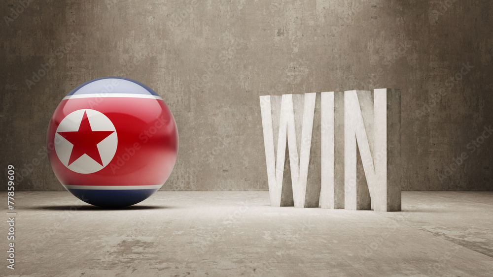 Naklejka premium North Korea. Win Concept.