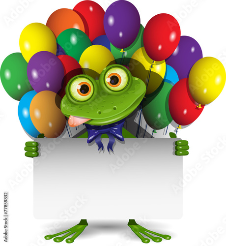 Frog and Balloons