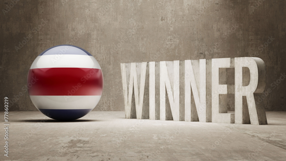 Naklejka premium Costa Rica. Winner Concept.