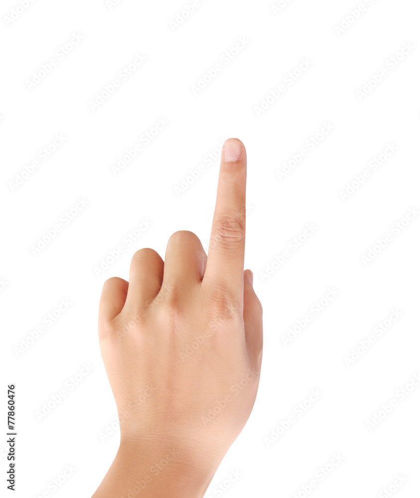 Man forefinger indicating of the direction Man forefinger indicating of the direction