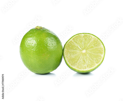 Citrus lime fruit on white background