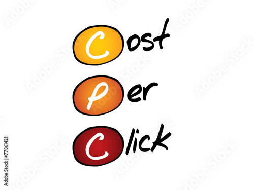Cost Per Click (CPC) acronym business concept