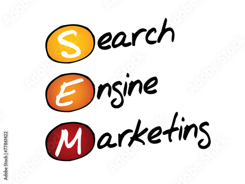 SEM Search Engine Marketing, business concept acronym