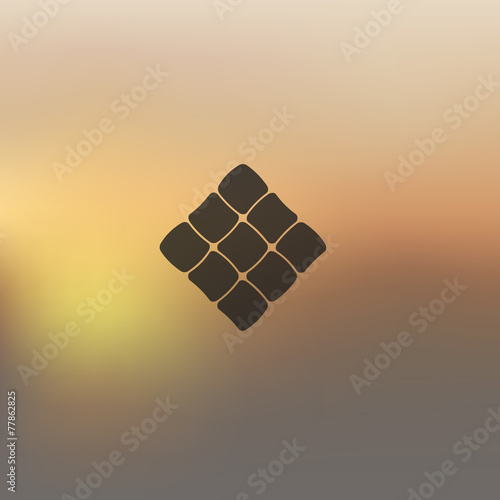 ketupat icon on blurred background