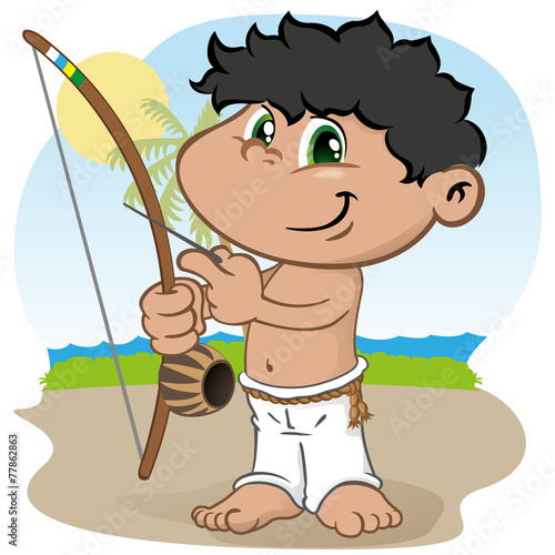 Individual child berimbau, Capoeira fighting culture of Brazil