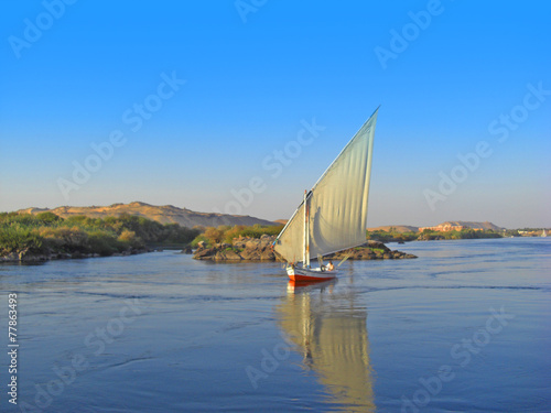 Tableau sur toile Egypte felouques sur le Nil